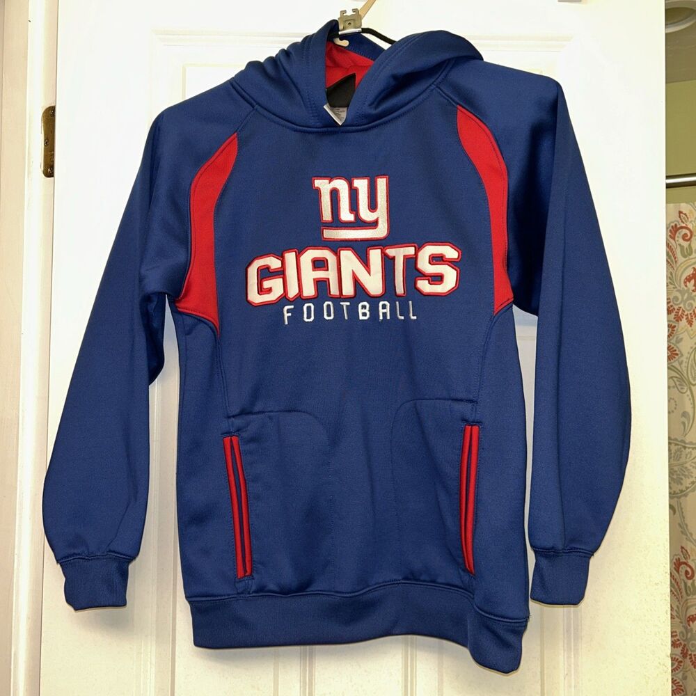 New York Giants Sweatshirt Kids Med‎ 10/12 Pullover Blue